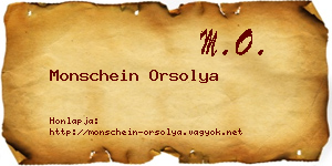 Monschein Orsolya névjegykártya